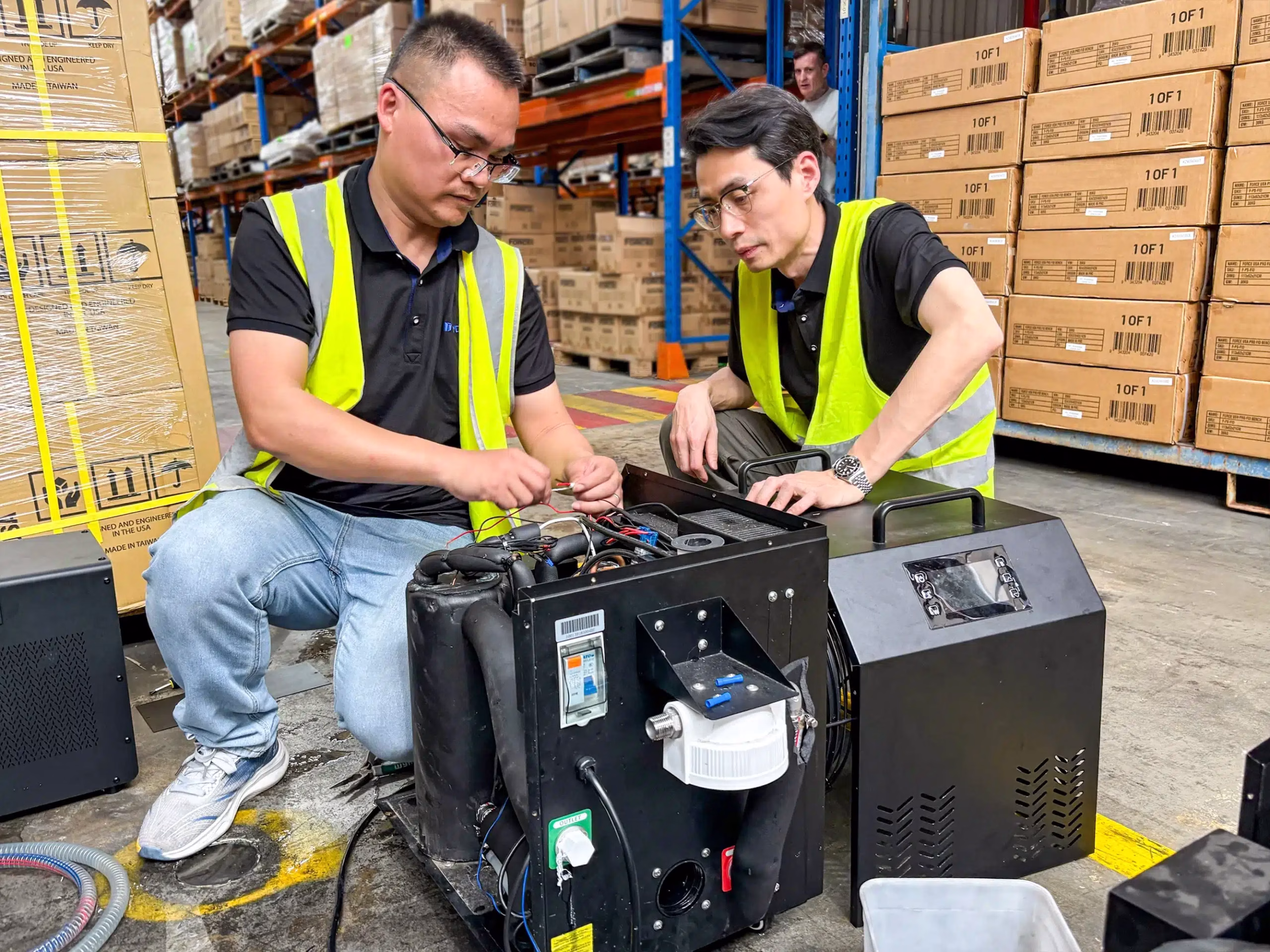 Syochi Ice Bath Chiller Team repaire repaire on australia warehouse