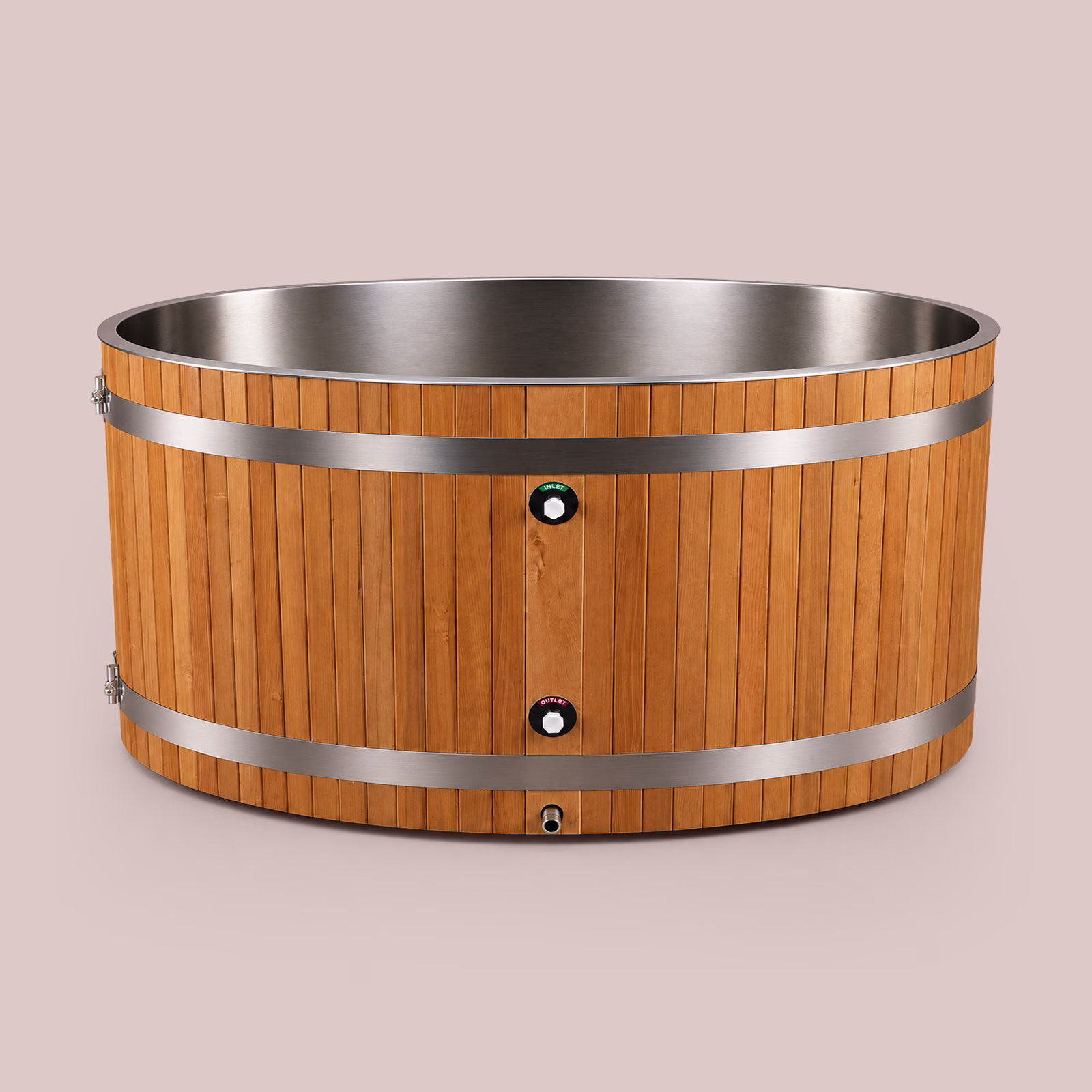 Steel and Red Cedar Round Tub for Ice Bath WG088C - Slika 2