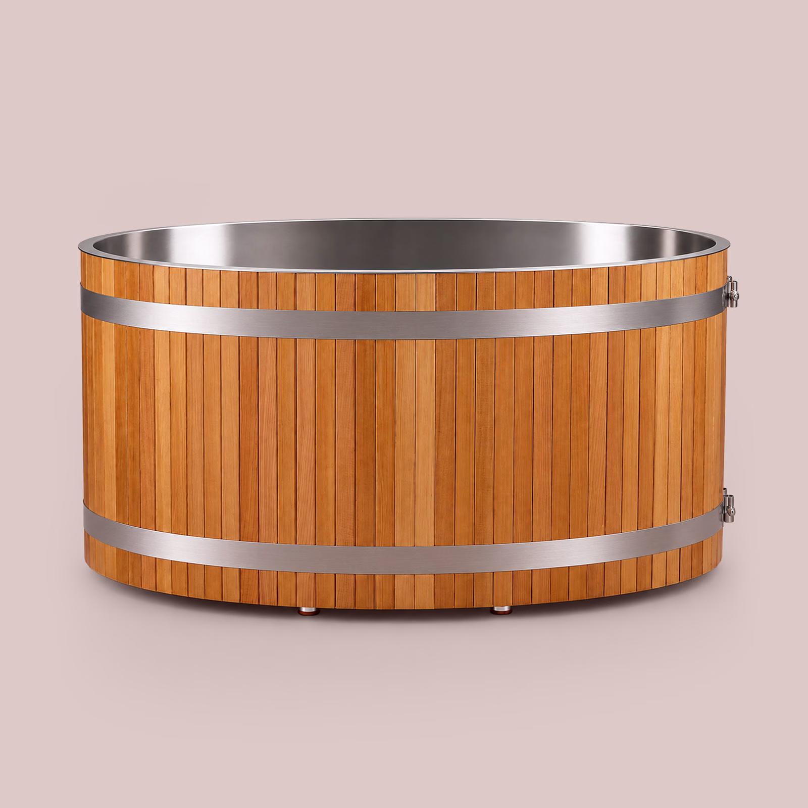Steel and Red Cedar Round Tub for Ice Bath WG088C - Slika 6