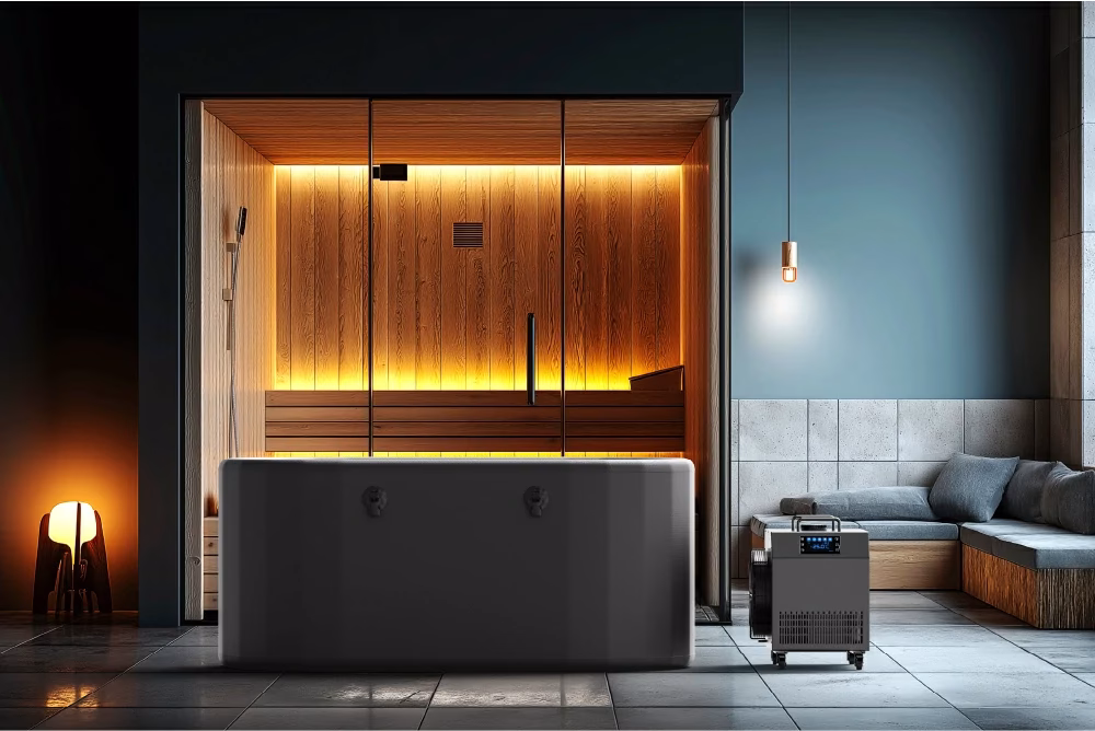 sauna and ice bath
